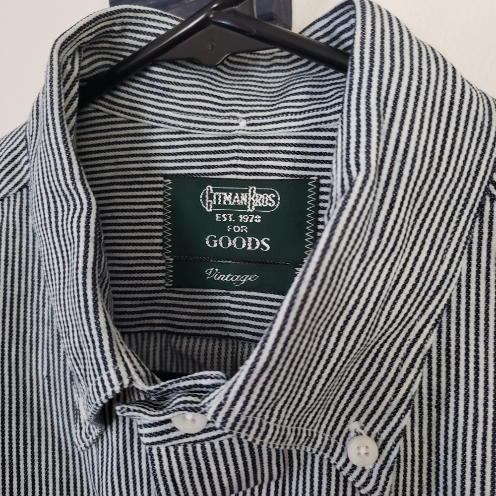 Gitman Vintage Oxford Stripe Shirt ***UPDATED TO LARGE***